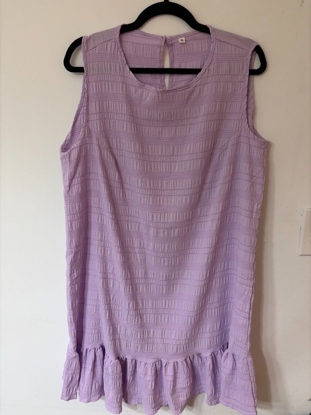 Soly Hux Lavender Sleeveless Ruffle Hem Mini Dress - Size XL